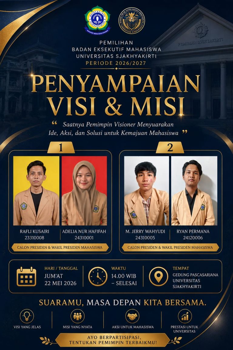 Penyampaian Visi dan Misi PEMILU BEM Universitas Sjakhyakirti